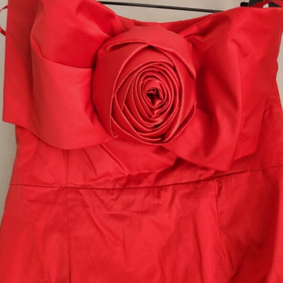 Brand New HUTCH 3D Rosette Strapless Mini Dress - Picture 6 of 12